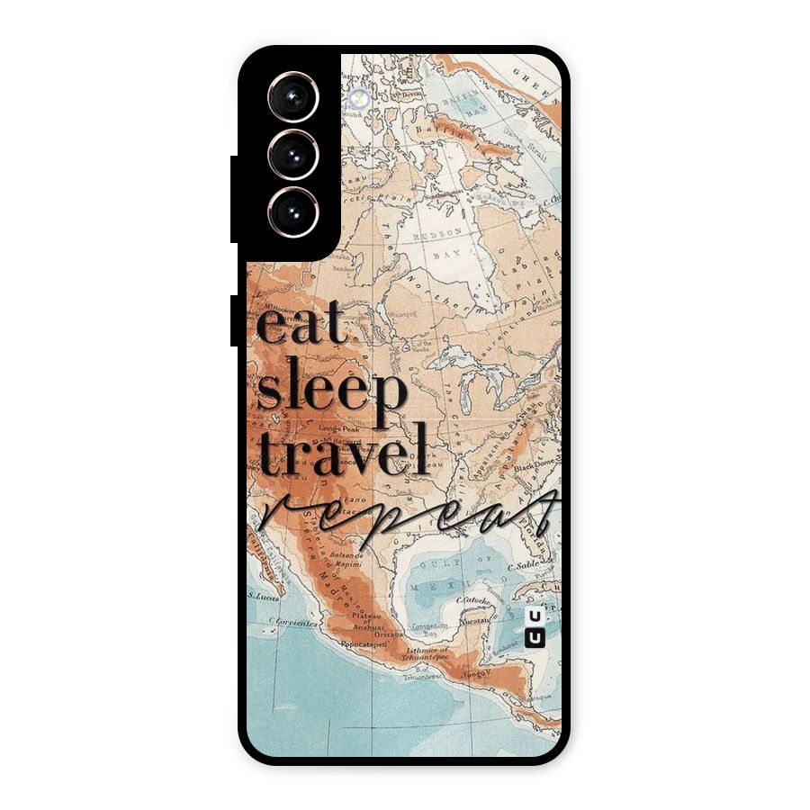 Travel Repeat Metal Back Case for Galaxy S21 Plus
