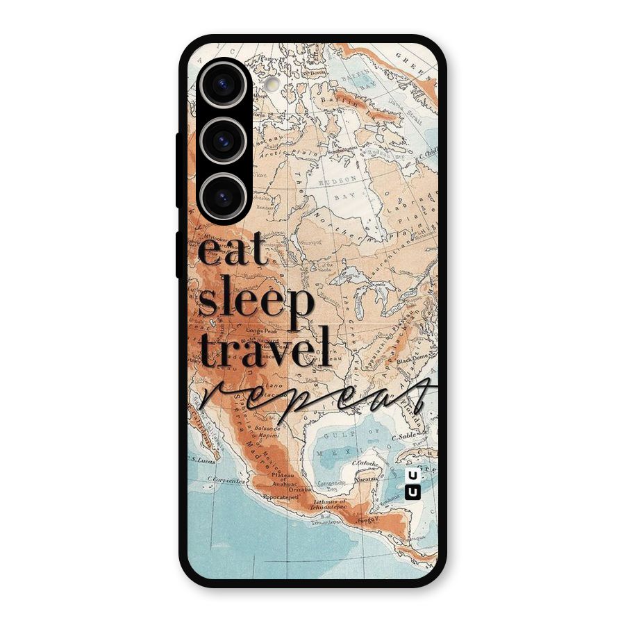 Travel Repeat Metal Back Case for Galaxy S23 Plus