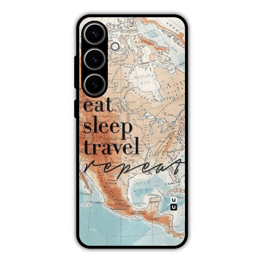 Travel Repeat Metal Back Case for Galaxy S24 Plus