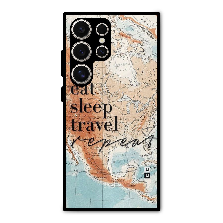 Travel Repeat Metal Back Case for Galaxy S24 Ultra