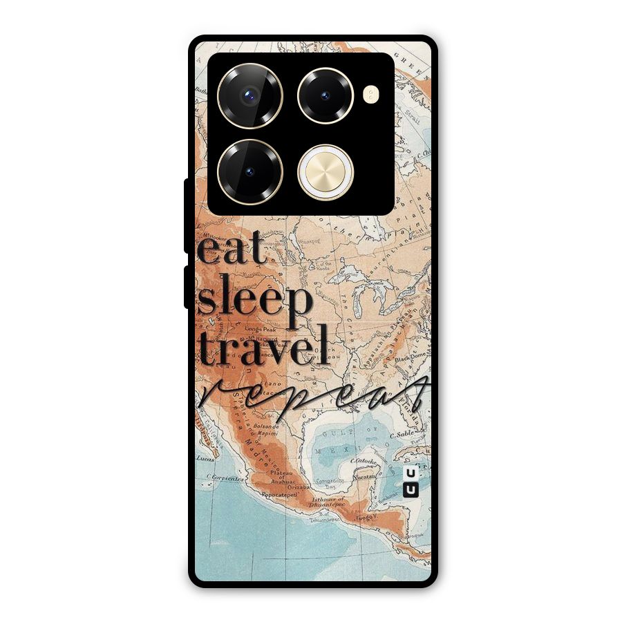 Travel Repeat Metal Back Case for Infinix Note 40 Pro Plus
