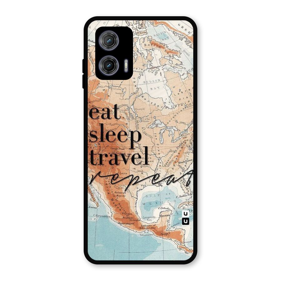 Travel Repeat Metal Back Case for Moto G73