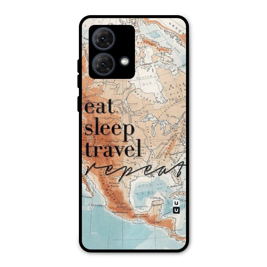 Travel Repeat Metal Back Case for Moto G84