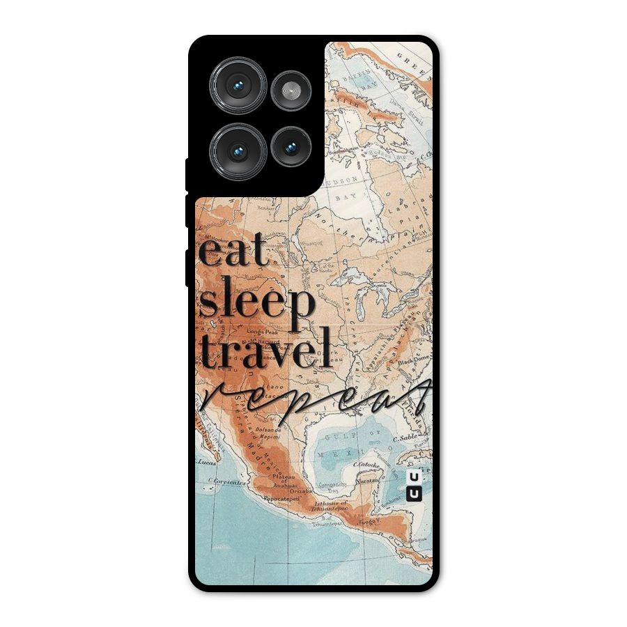 Travel Repeat Metal Back Case for Motorola Edge 50