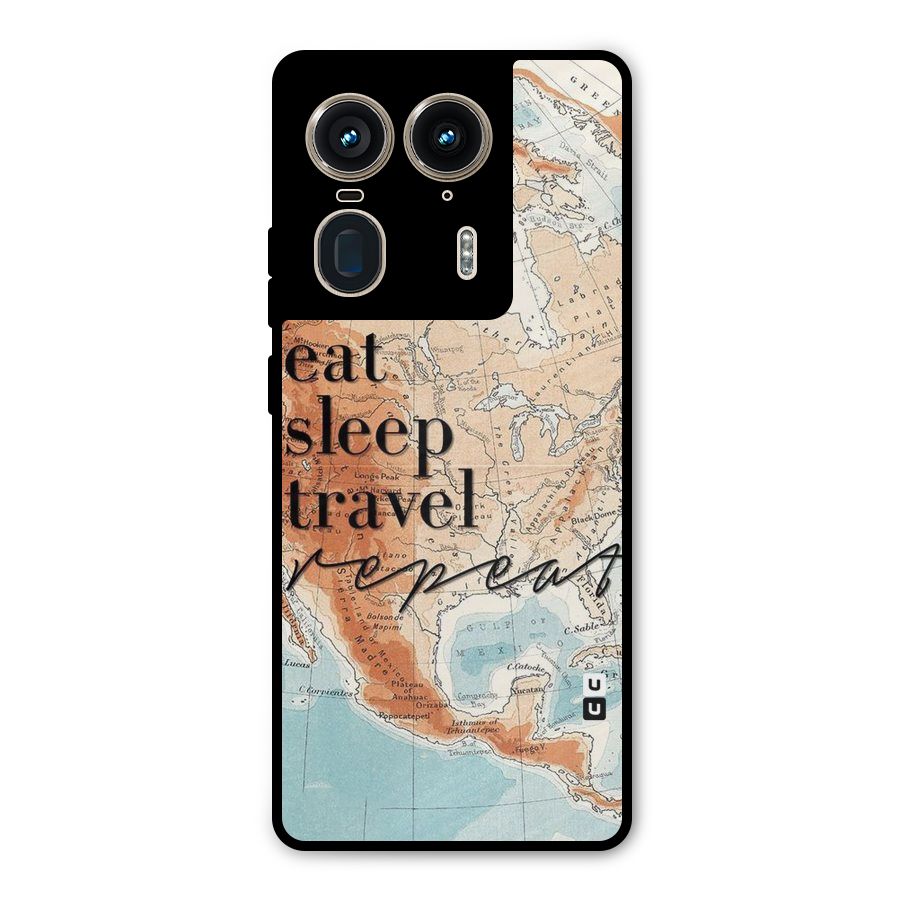 Travel Repeat Metal Back Case for Motorola Edge 50 Ultra