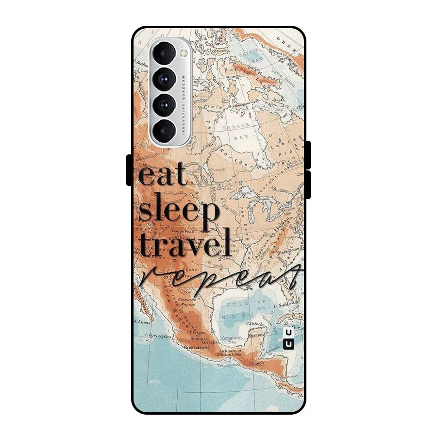 Travel Repeat Metal Back Case for Oppo Reno4 Pro