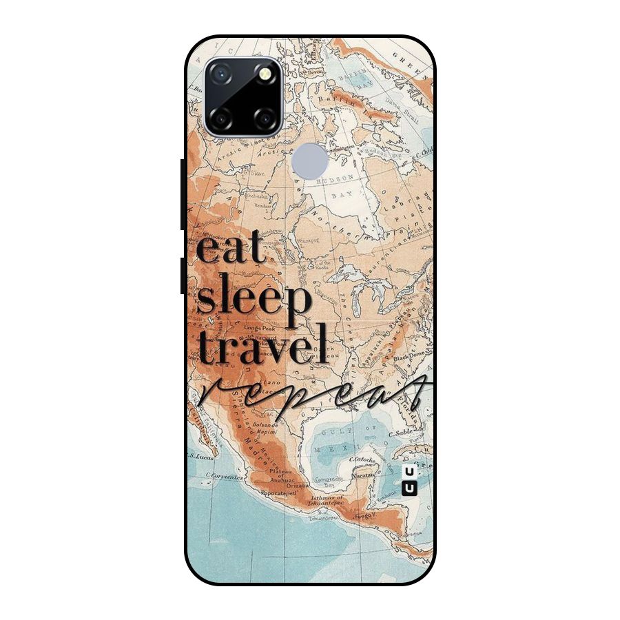 Travel Repeat Metal Back Case for Realme Narzo 20