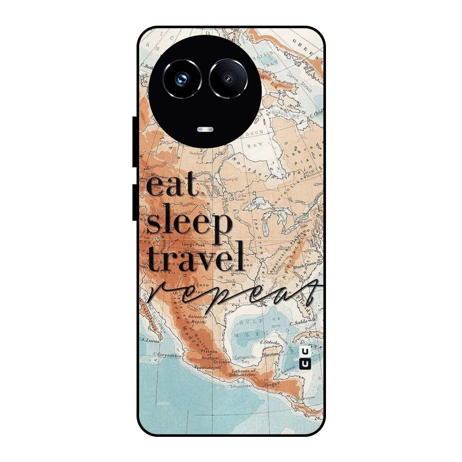 Travel Repeat Metal Back Case for Realme Narzo 60X