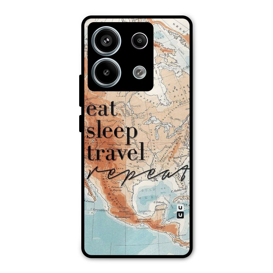 Travel Repeat Metal Back Case for Redmi Note 13 Pro 5G