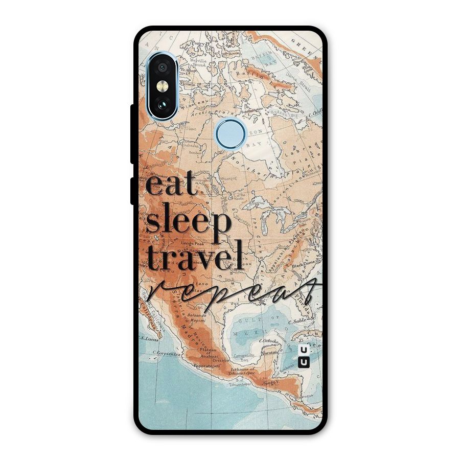 Travel Repeat Metal Back Case for Redmi Note 5 Pro