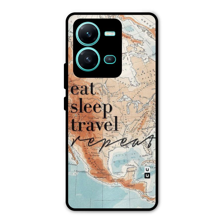 Travel Repeat Metal Back Case for Vivo V25