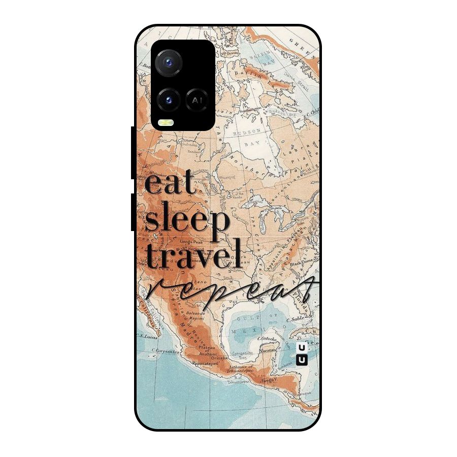 Travel Repeat Metal Back Case for Vivo Y21T