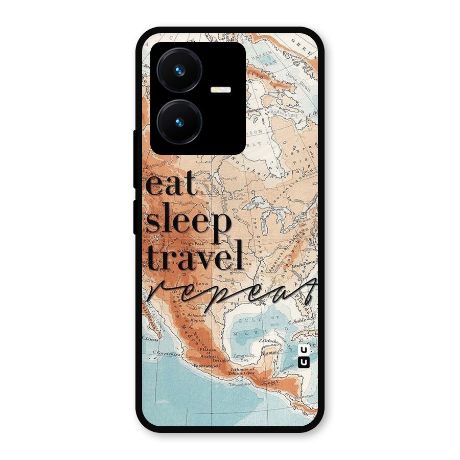Travel Repeat Metal Back Case for Vivo Y22