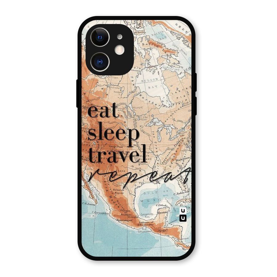 Travel Repeat Metal Back Case for iPhone 12