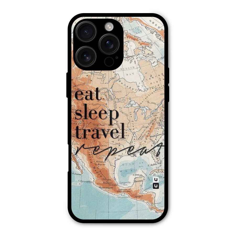 Travel Repeat Metal Back Case for iPhone 16 Pro Max