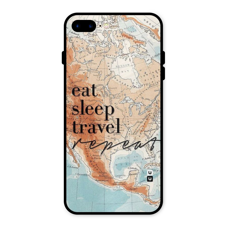 Travel Repeat Metal Back Case for iPhone 8 Plus