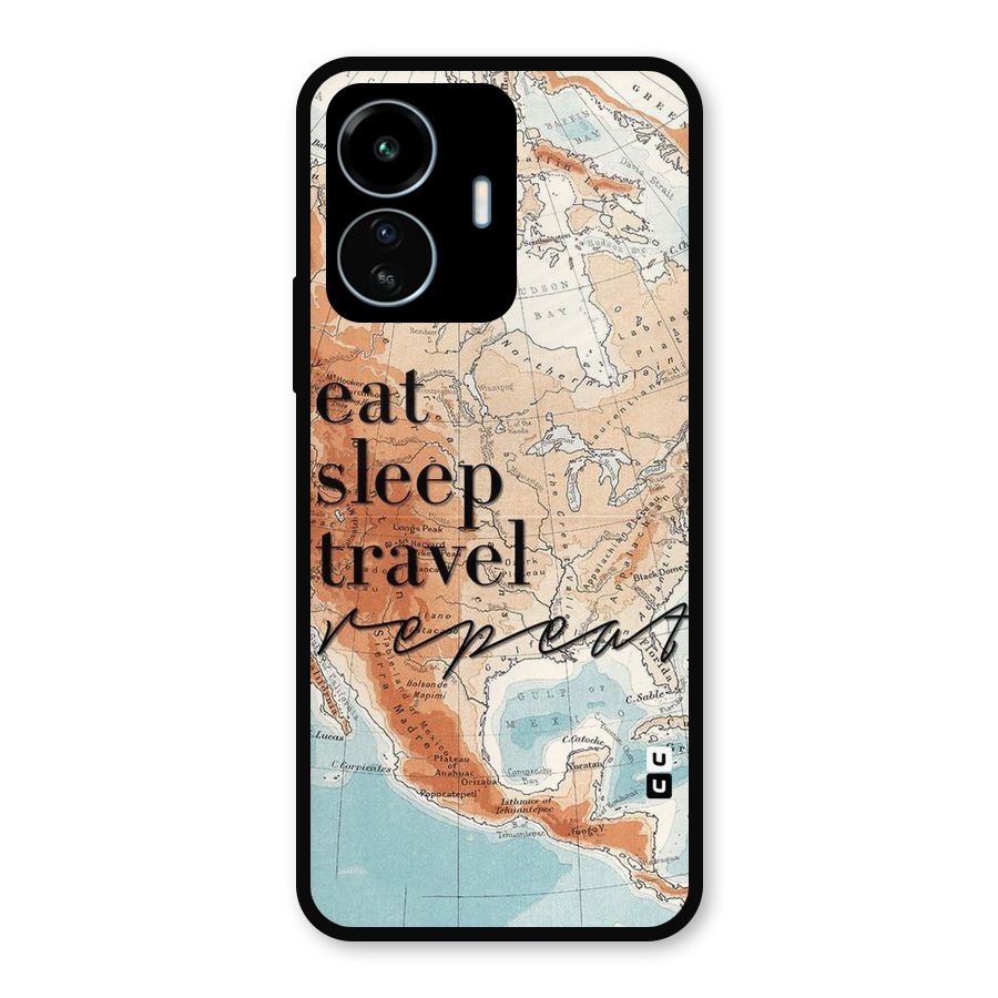 Travel Repeat Metal Back Case for vivo iQOO Z6 Lite 5G