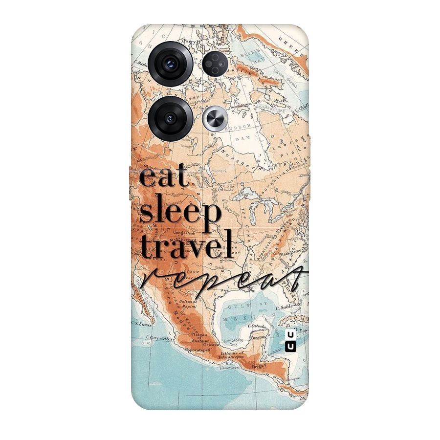 Travel Repeat Original Polycarbonate Back Case for Oppo Reno8 Pro 5G