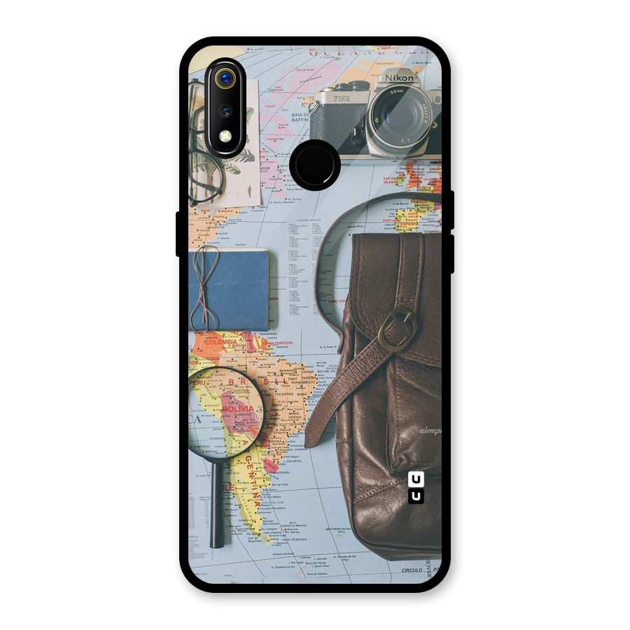 Travel Requisites Glass Back Case for Realme 3i