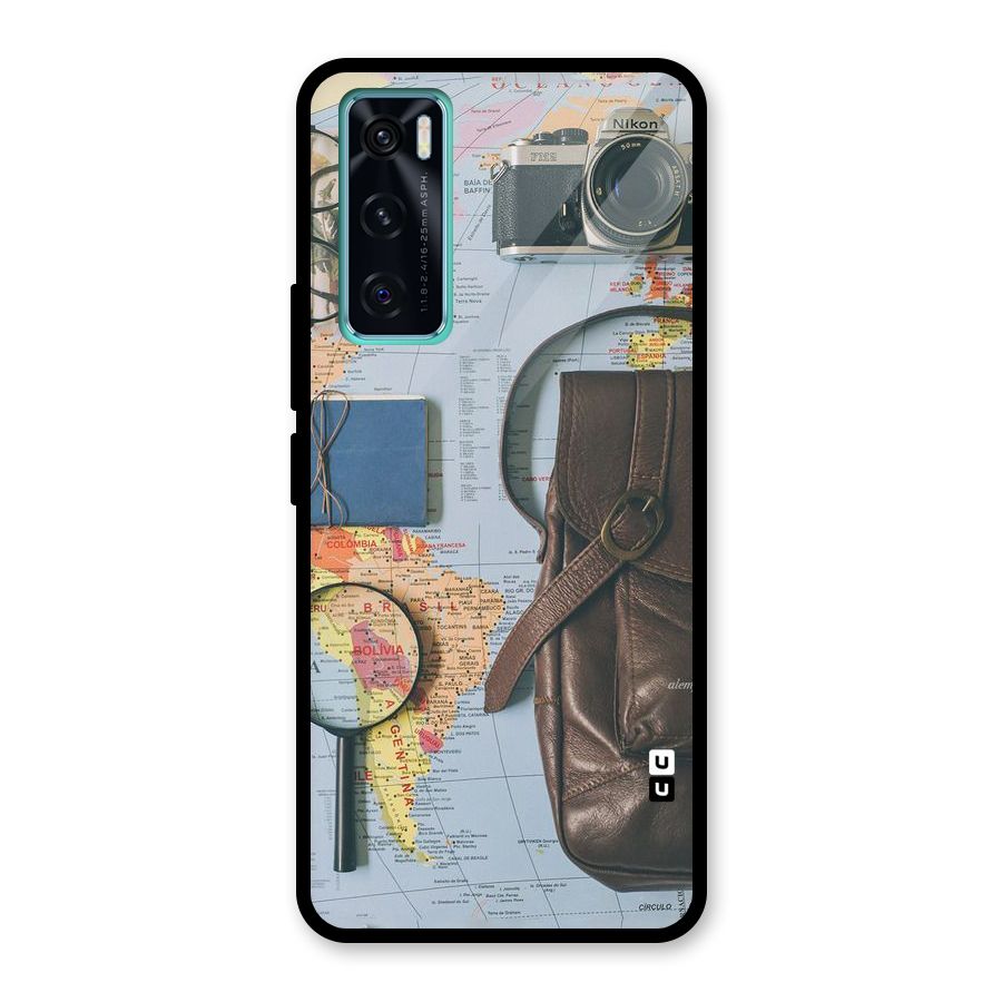 Travel Requisites Glass Back Case for Vivo V20 SE