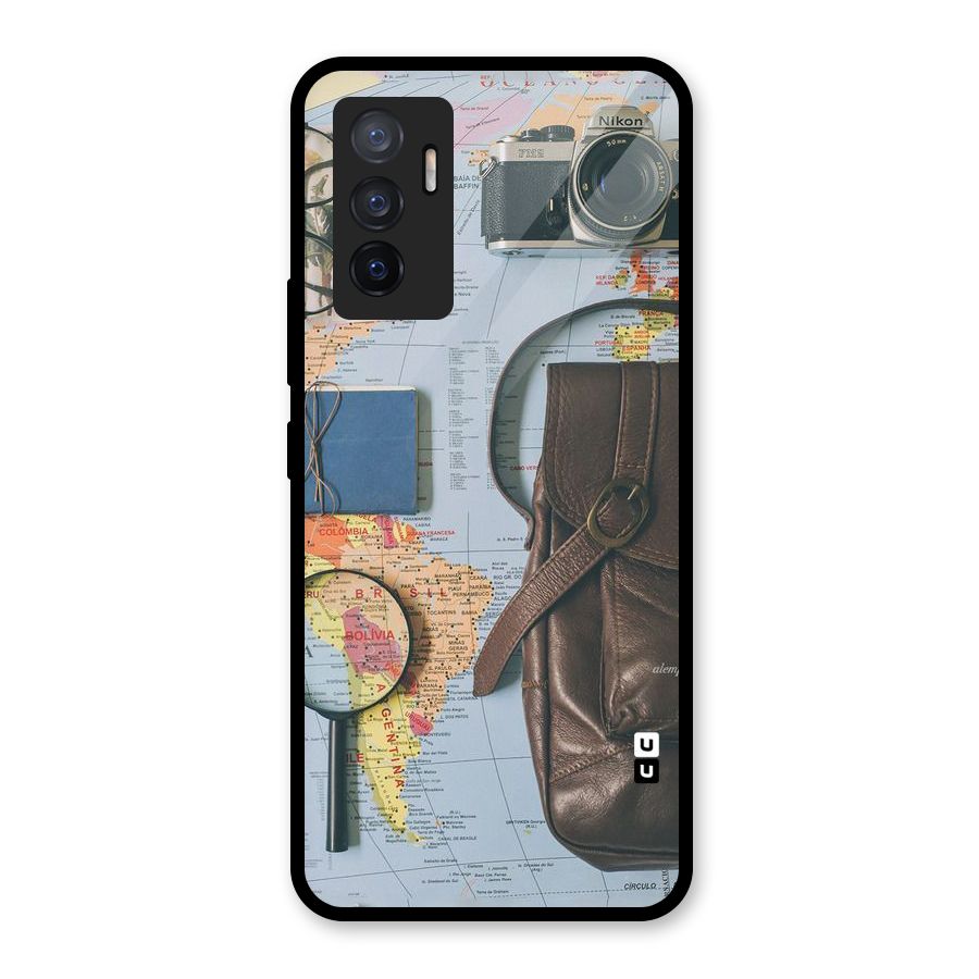 Travel Requisites Glass Back Case for Vivo V23e