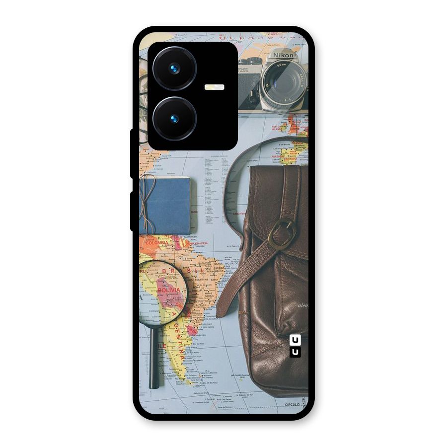 Travel Requisites Glass Back Case for Vivo Y22s