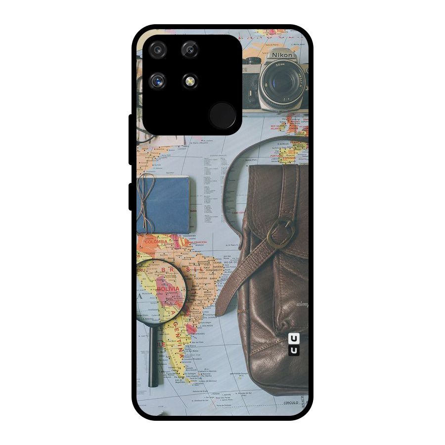 Travel Requisites Metal Back Case for Realme Narzo 50A