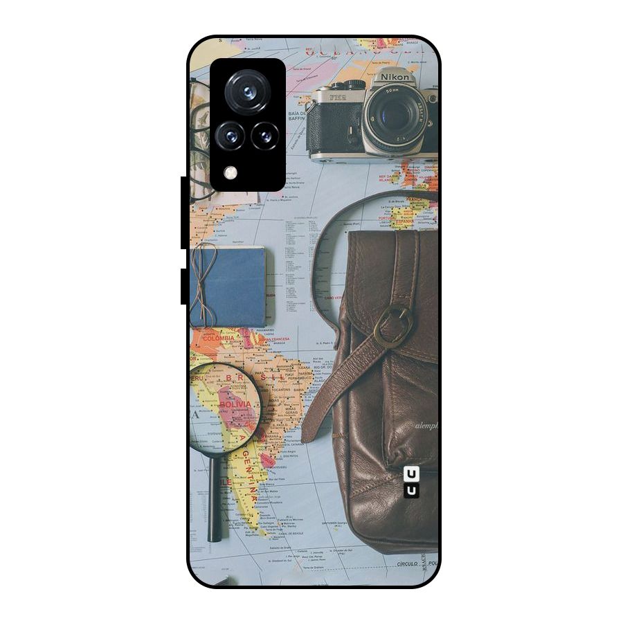 Travel Requisites Metal Back Case for Vivo V21 5G