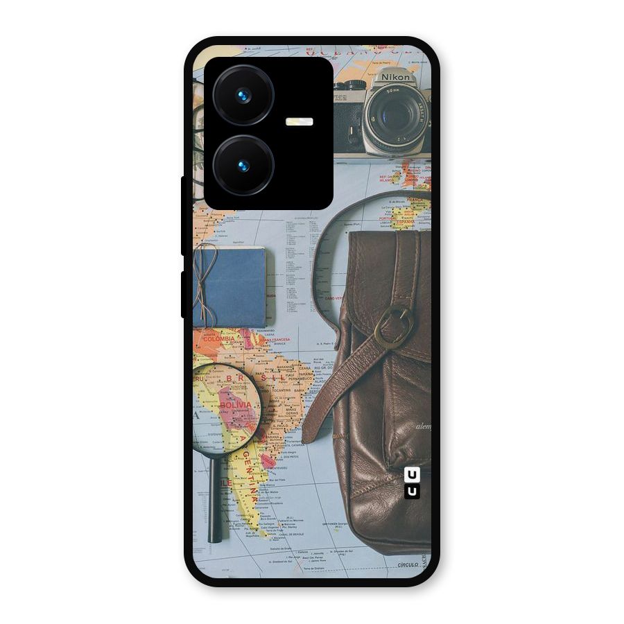 Travel Requisites Metal Back Case for Vivo Y22s