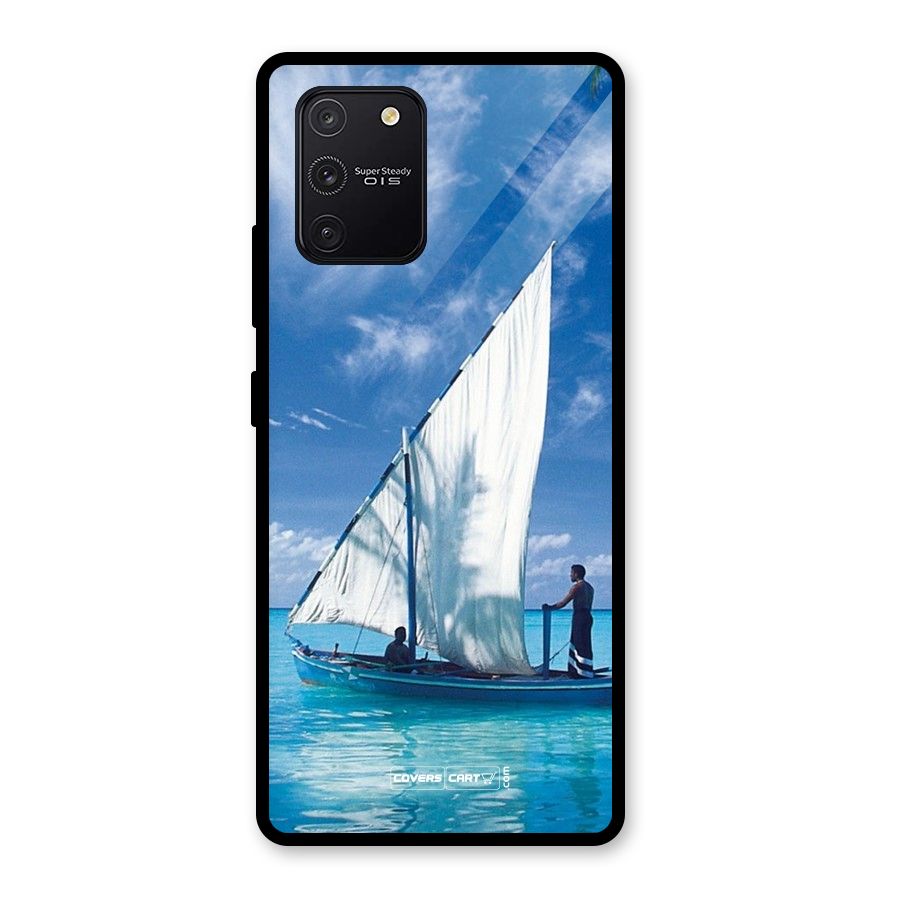 Travel Ship Glass Back Case for Galaxy S10 Lite