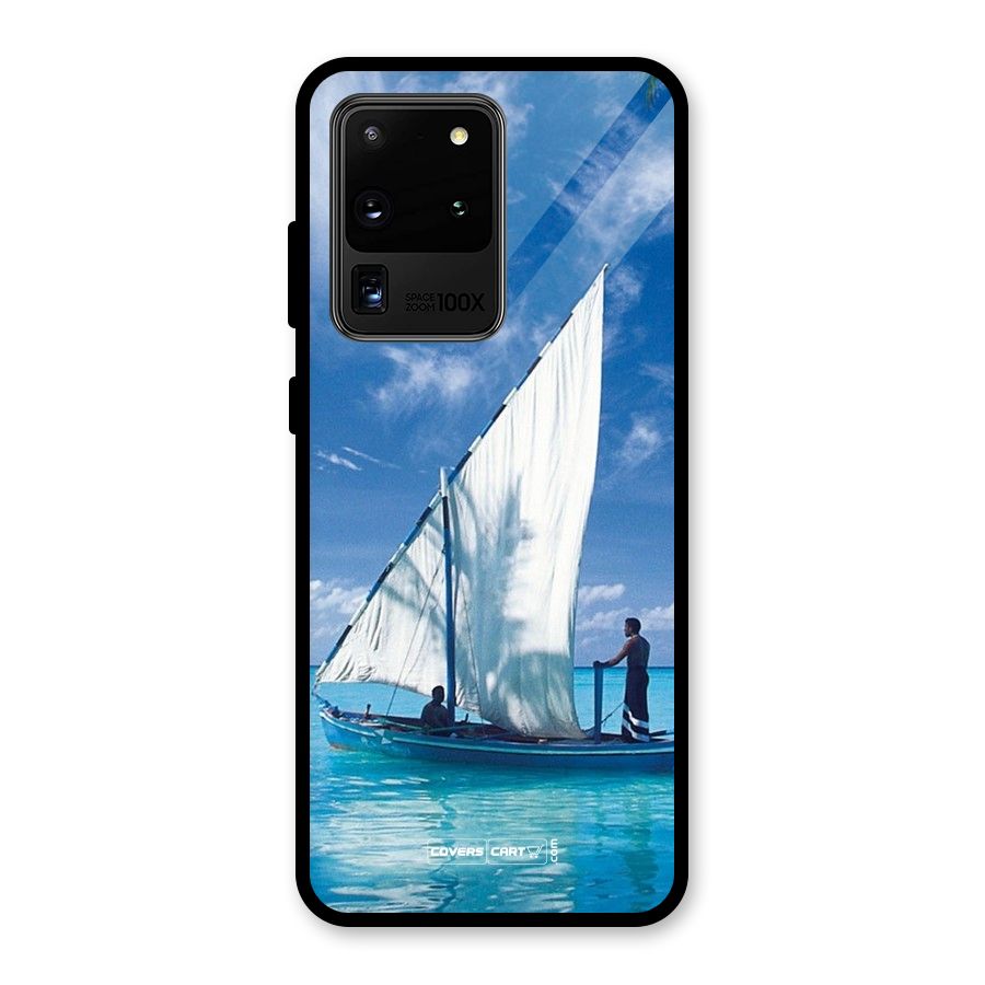 Travel Ship Glass Back Case for Galaxy S20 Ultra