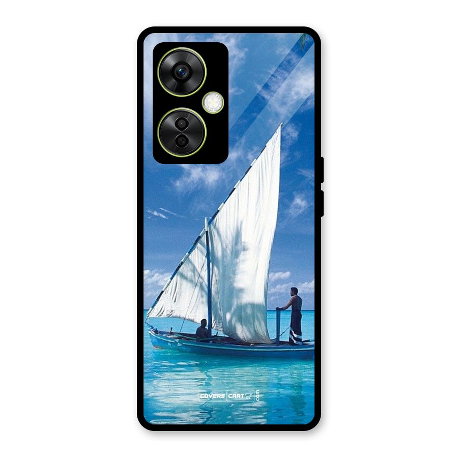 Travel Ship Glass Back Case for OnePlus Nord CE 3 Lite