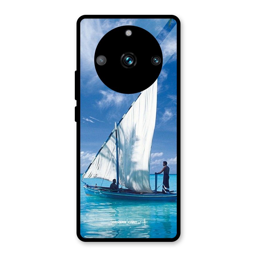 Travel Ship Glass Back Case for Realme 11 Pro