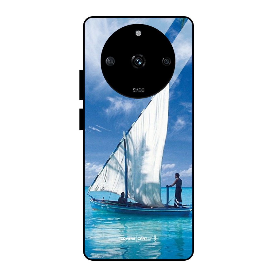 Travel Ship Glass Back Case for Realme Narzo 60 5G