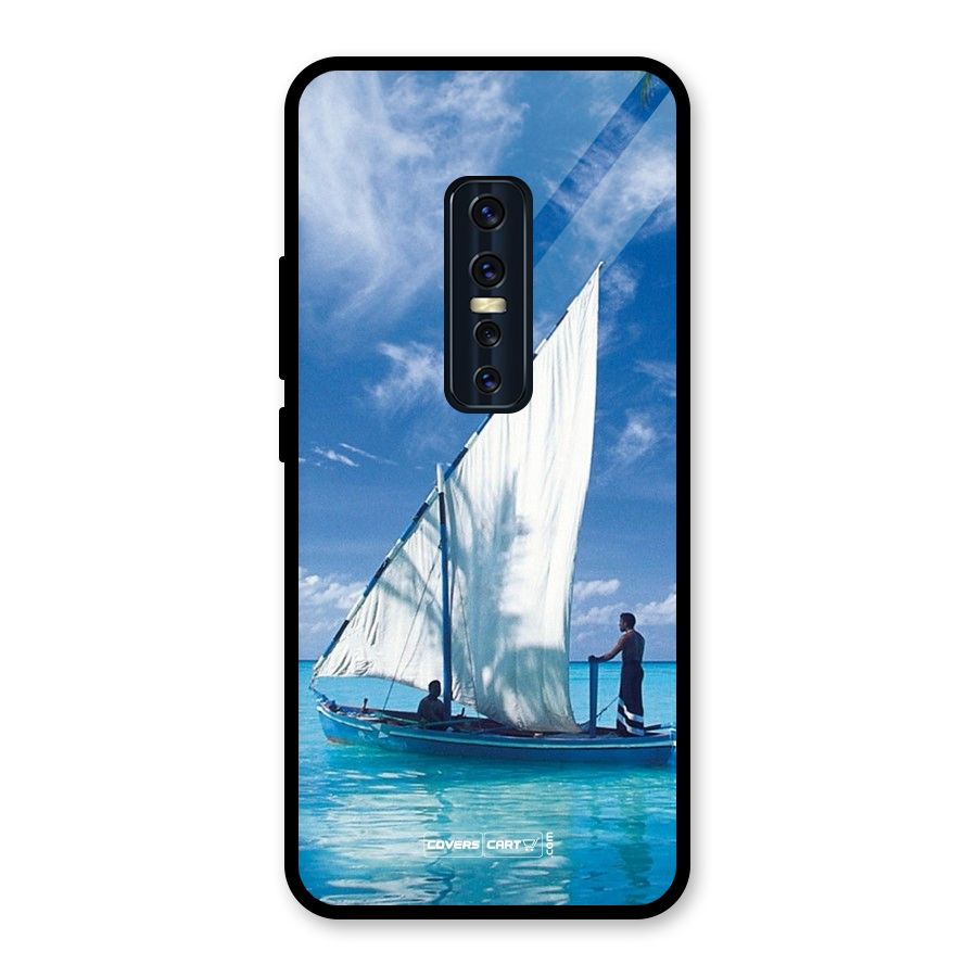 Travel Ship Glass Back Case for Vivo V17 Pro