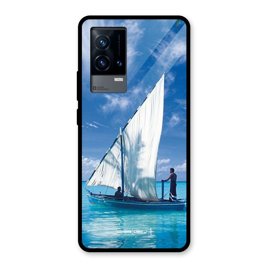 Travel Ship Glass Back Case for iQOO 9 5G