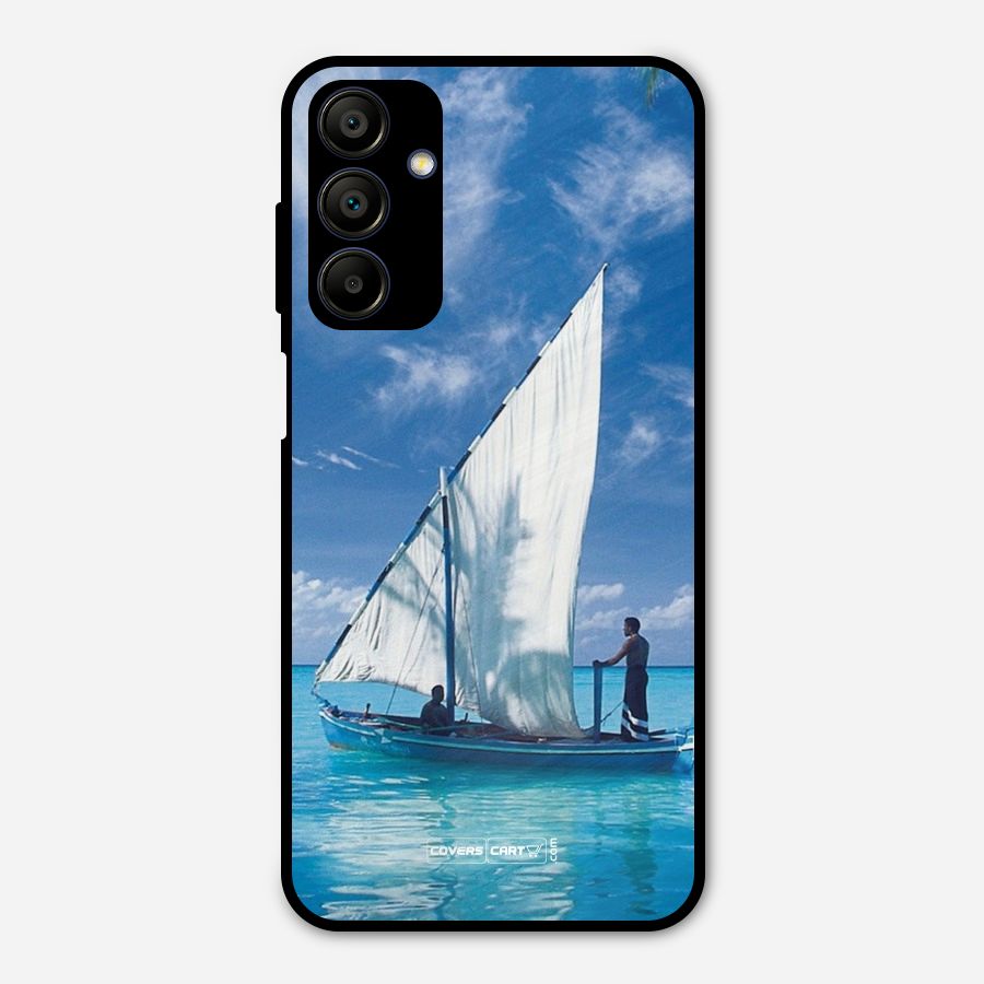 Travel Ship Metal Back Case for Galaxy A15 5G