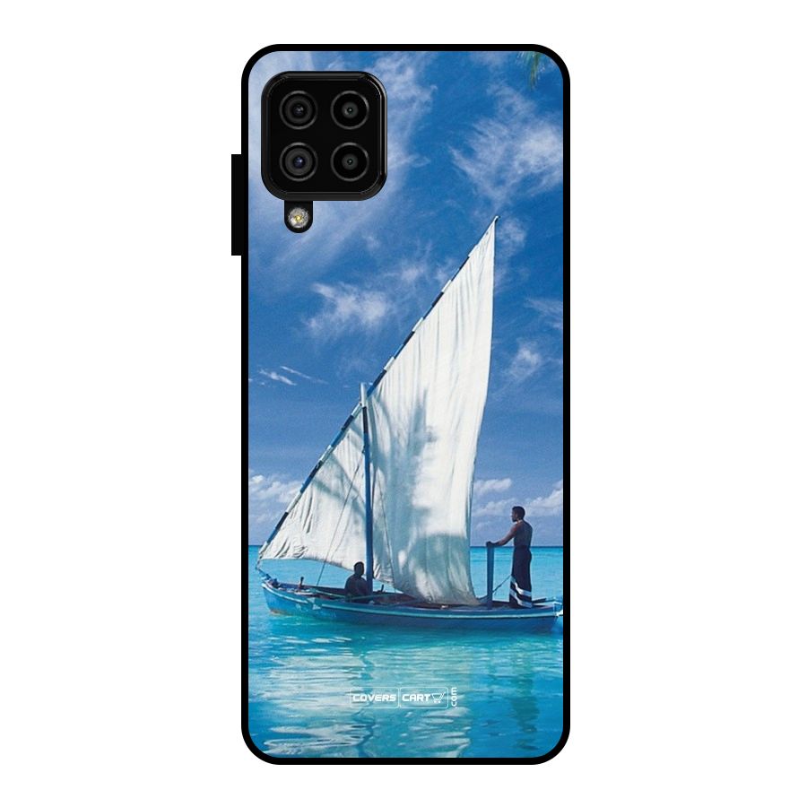 Travel Ship Metal Back Case for Galaxy A22 4G