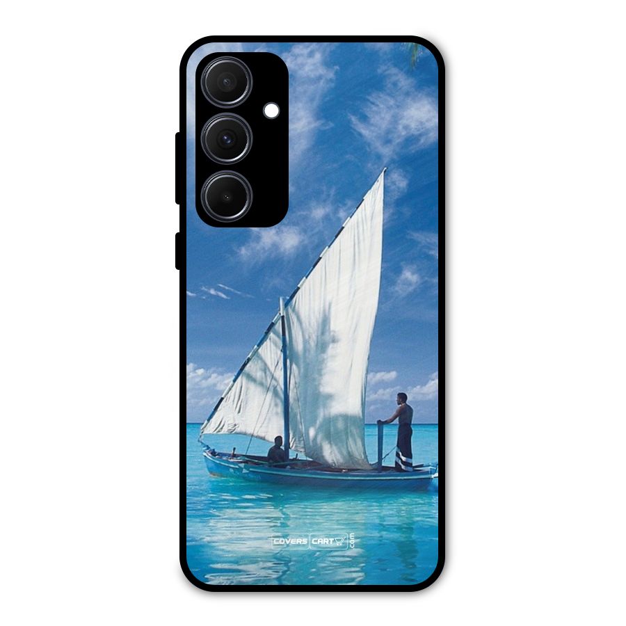 Travel Ship Metal Back Case for Galaxy A35
