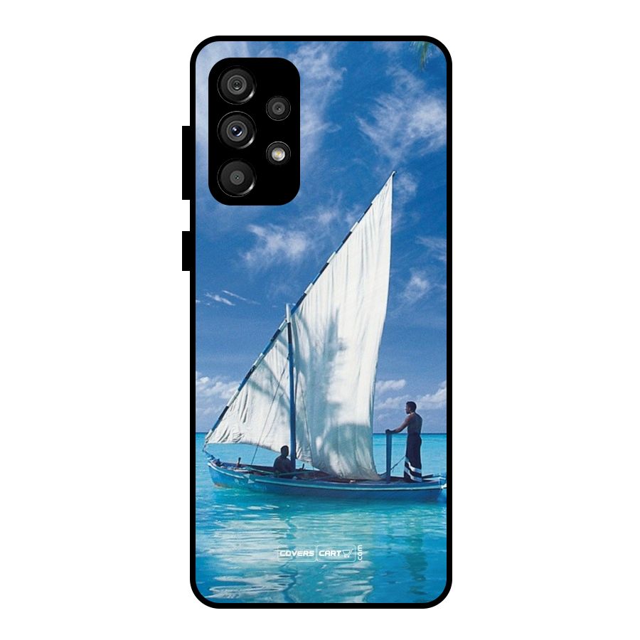 Travel Ship Metal Back Case for Galaxy A73 5G