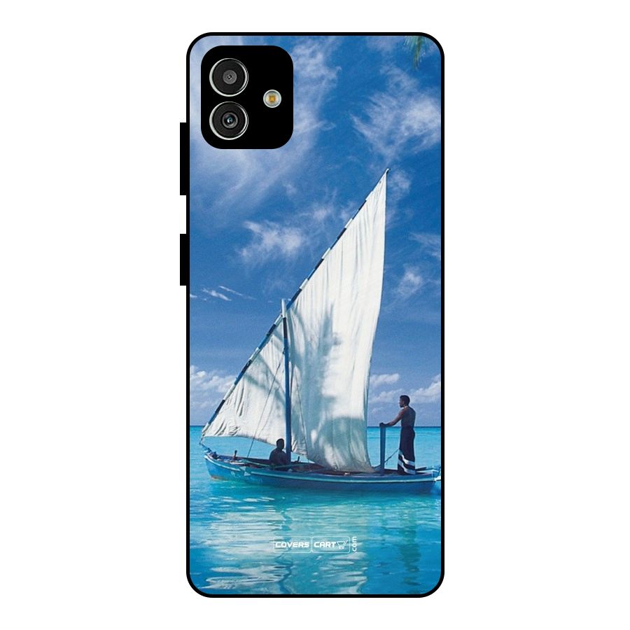 Travel Ship Metal Back Case for Galaxy M13 5G