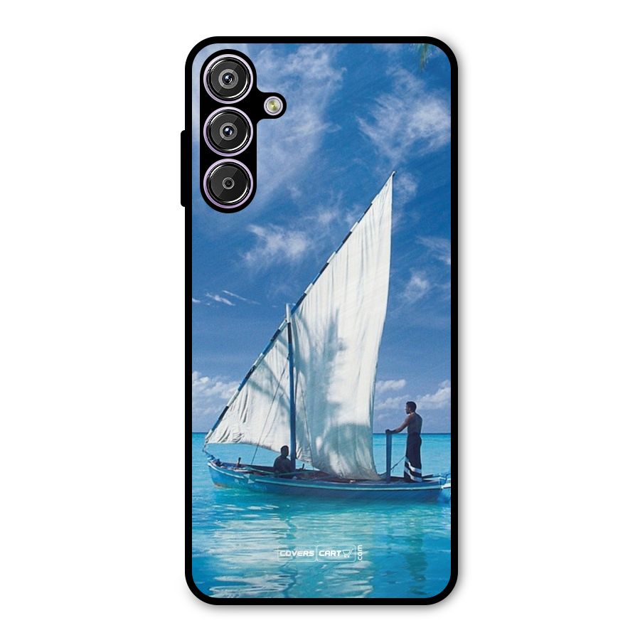 Travel Ship Metal Back Case for Galaxy M15