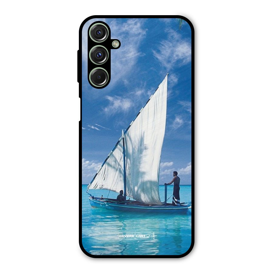Travel Ship Metal Back Case for Galaxy M34