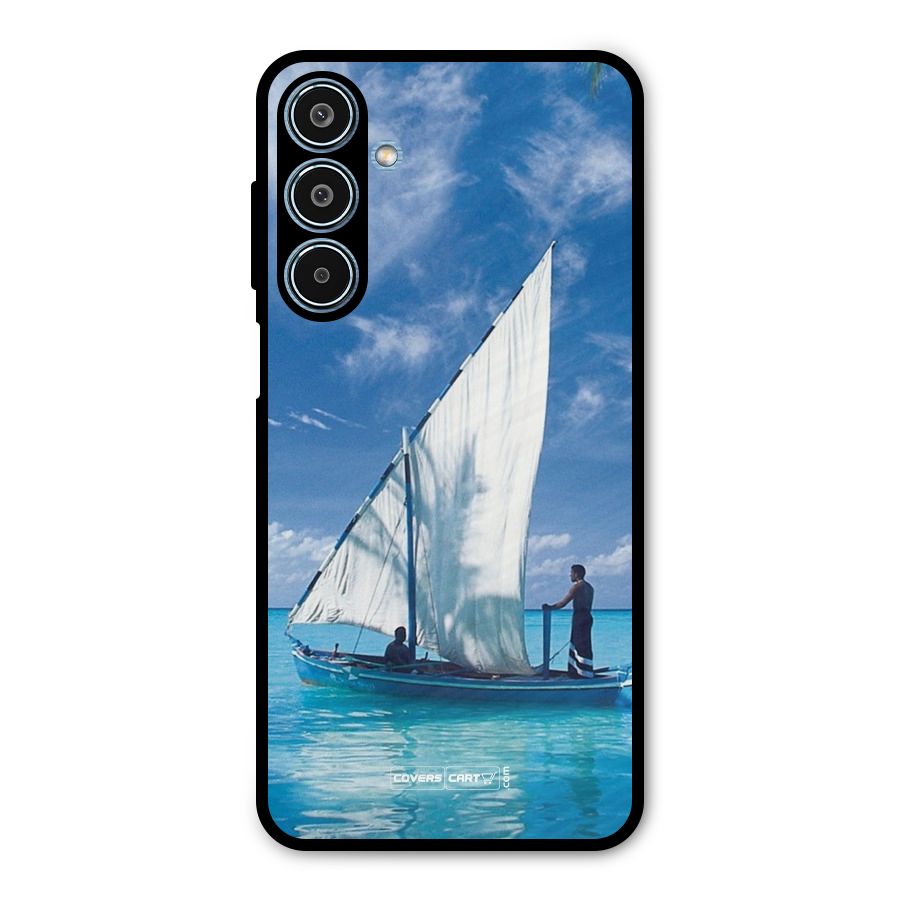 Travel Ship Metal Back Case for Galaxy M35