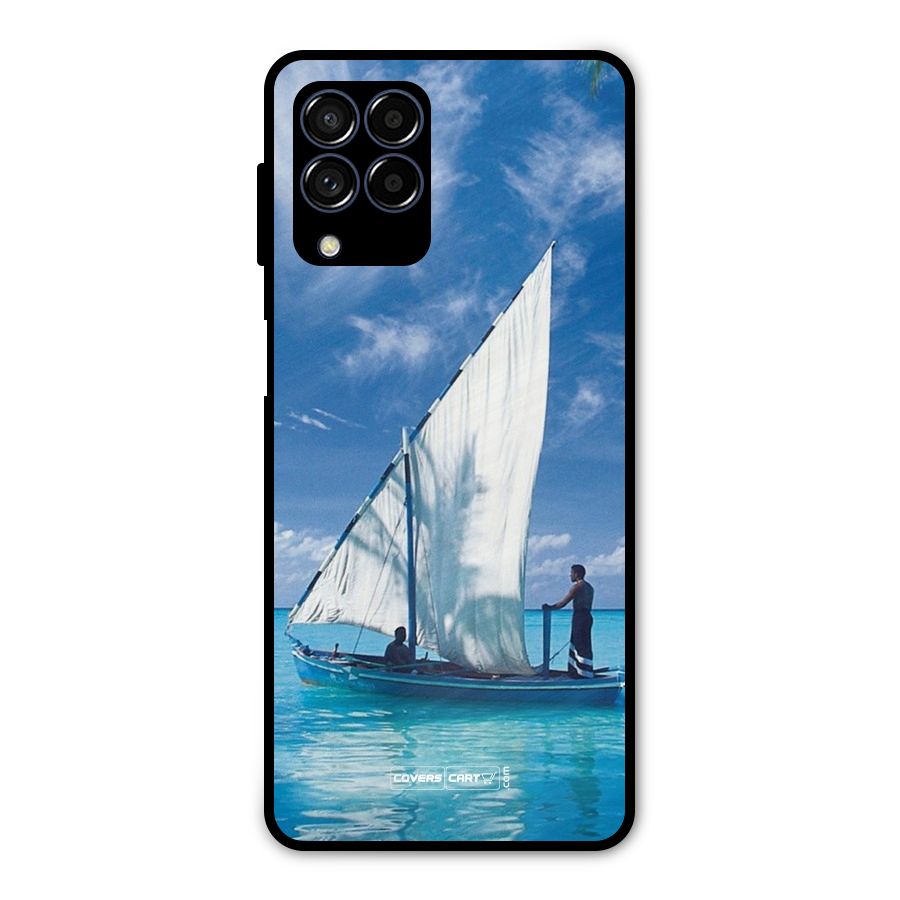 Travel Ship Metal Back Case for Galaxy M53 5G