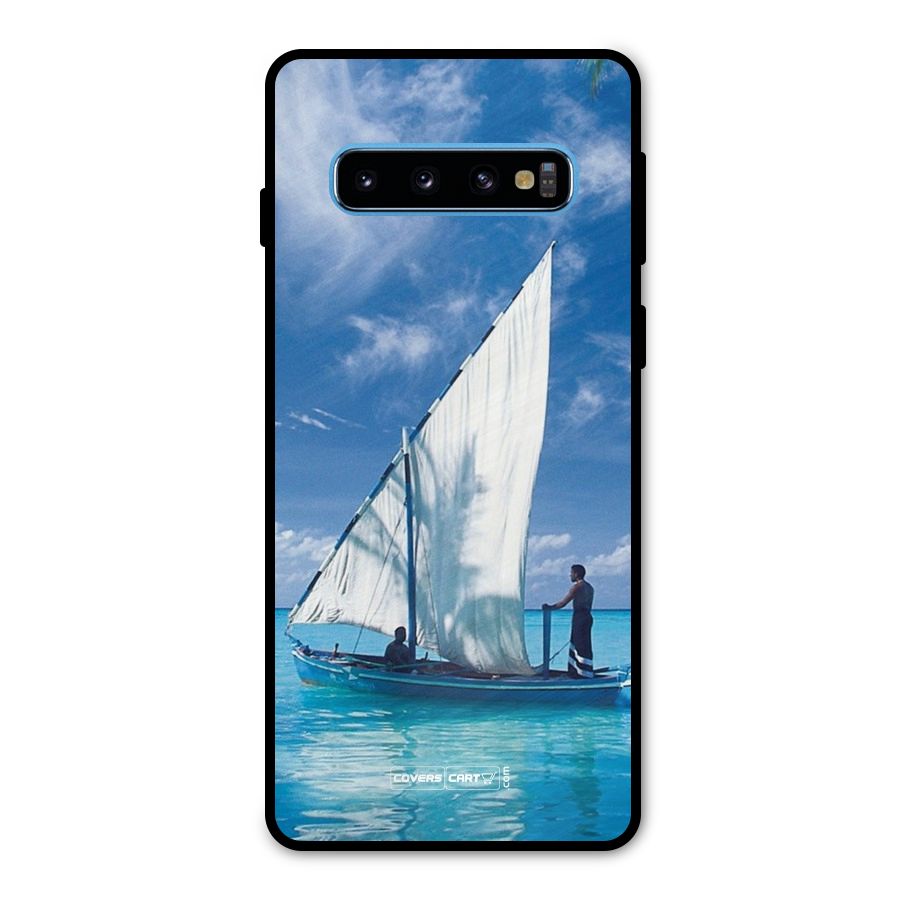 Travel Ship Metal Back Case for Galaxy S10