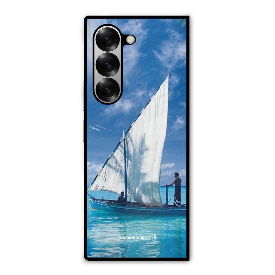 Travel Ship Metal Back Case for Galaxy Z Fold6