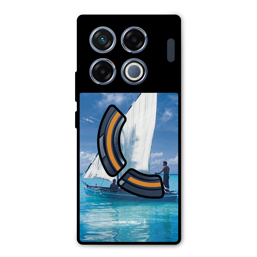 Travel Ship Metal Back Case for Infinix GT 20 Pro