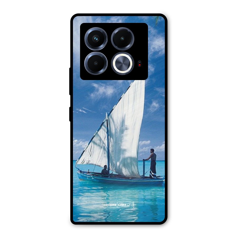 Travel Ship Metal Back Case for Infinix Note 40 5G
