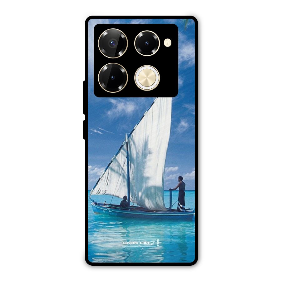 Travel Ship Metal Back Case for Infinix Note 40 Pro Plus